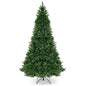 6/7/8 Feet Hinged Christmas Tree with PVC Branch Tips Warm White LED Lights Cartsfy Inc.