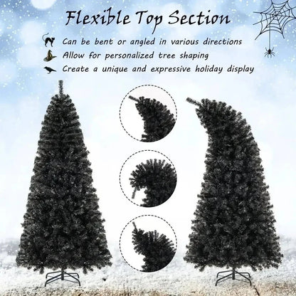 6/7 FT Artificial Christmas Tree with Bendable Top Section and Warm Light Cartsfy Inc.