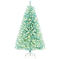 6/7 FT Blue Artificial Christmas Tree with 280/380 Warm White LED Lights and Foldable Metal Stand Cartsfy Inc.