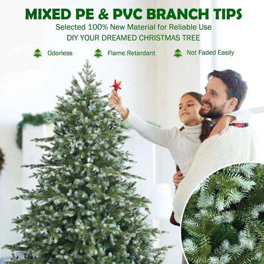 6 Feet Artificial Christmas Spruce Hinged Tree Cartsfy Inc.