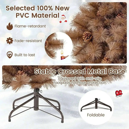 6 Feet Artificial Christmas Tree with 493 Branch Tips for Home Office Carnival Cartsfy Inc.