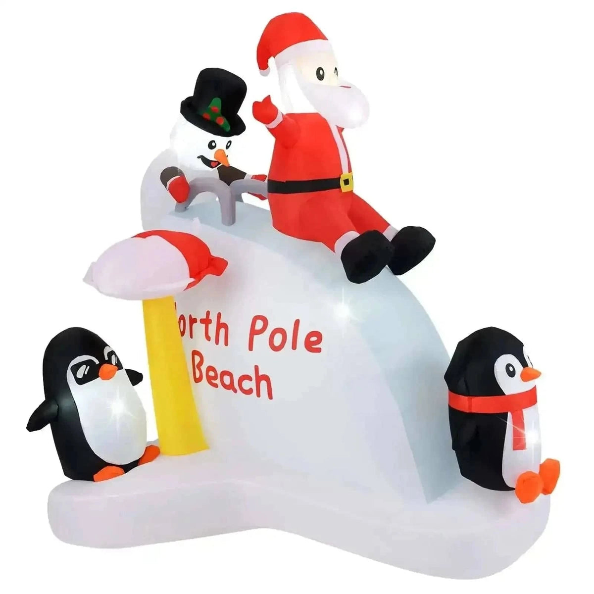 6 Feet Christmas Inflatable with Blow up Penguins and Santa Decoration Cartsfy Inc.
