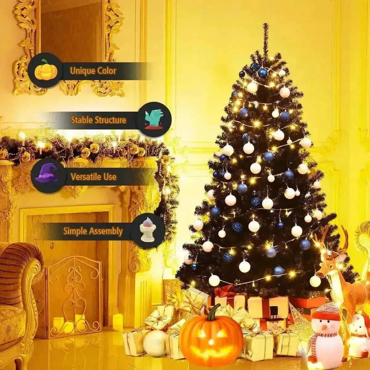 6 Feet Hinged Artificial Halloween Christmas Tree Cartsfy Inc.