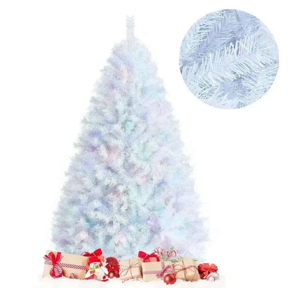 6 Feet Iridescent Tinsel Artificial Christmas Tree with 792 Branch Tips Cartsfy Inc.