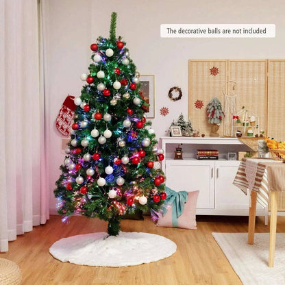 6 Feet Pre-lit Fiber Optic Artificial Christmas Tree with 617 Branch Tips Cartsfy Inc.