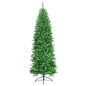 6 Feet PVC Hinged Pre-lit Artificial Fir Pencil Christmas Tree with 150 Lights Cartsfy Inc.