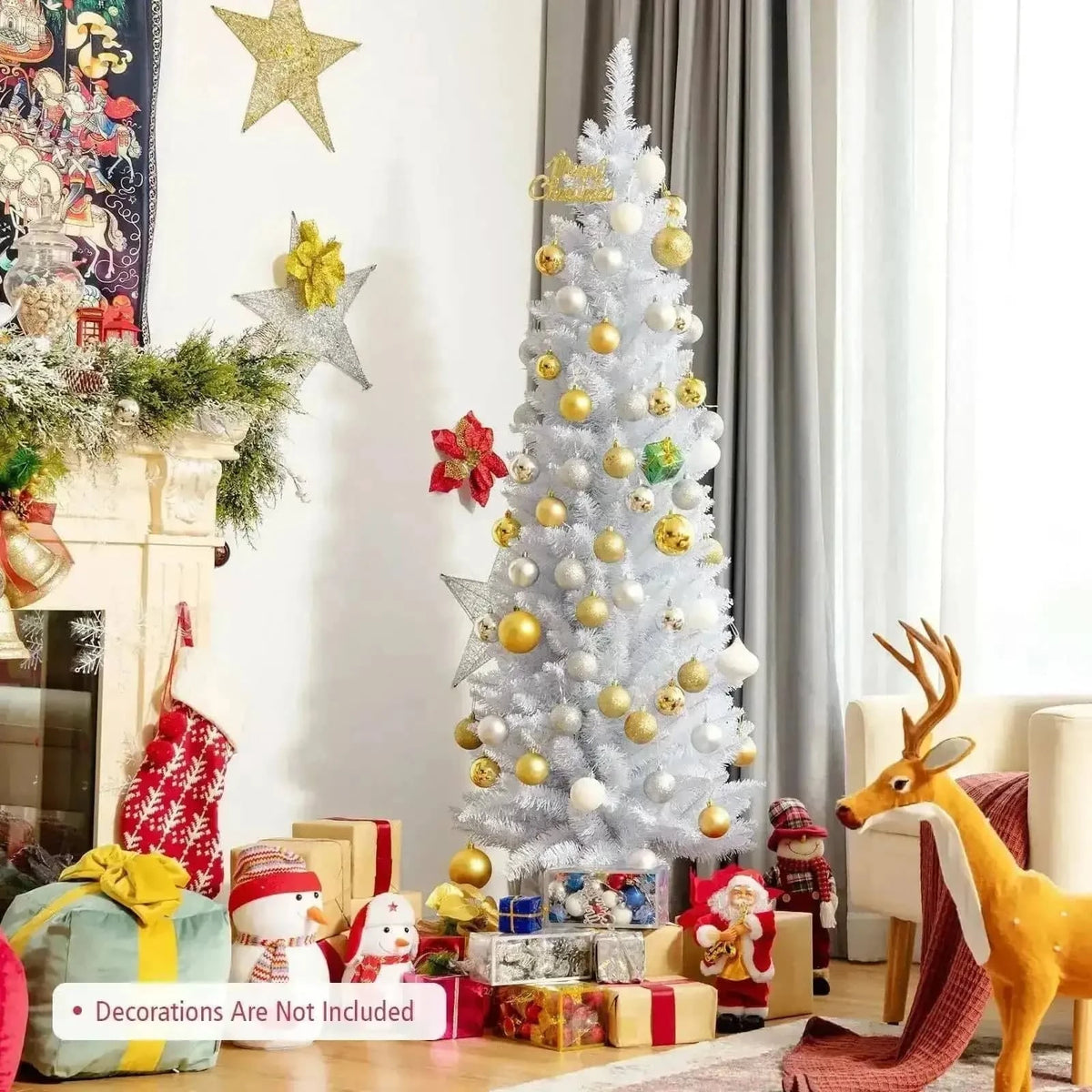 6 Feet Unlit Artificial Slim Pencil Christmas Tree