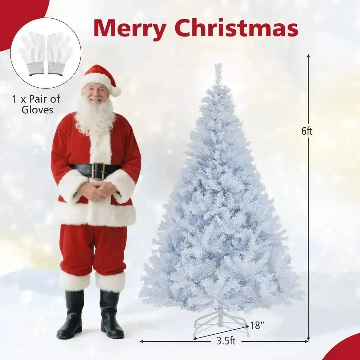 6 Ft Pre-Lit Artificial Christmas Tree with 11 Light Modes Cartsfy Inc.