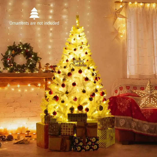 6 Ft Pre-Lit Artificial Christmas Tree with 11 Light Modes Cartsfy Inc.