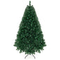 6 ft pre-lit artificial Christmas tree, green conical branches on metal stand