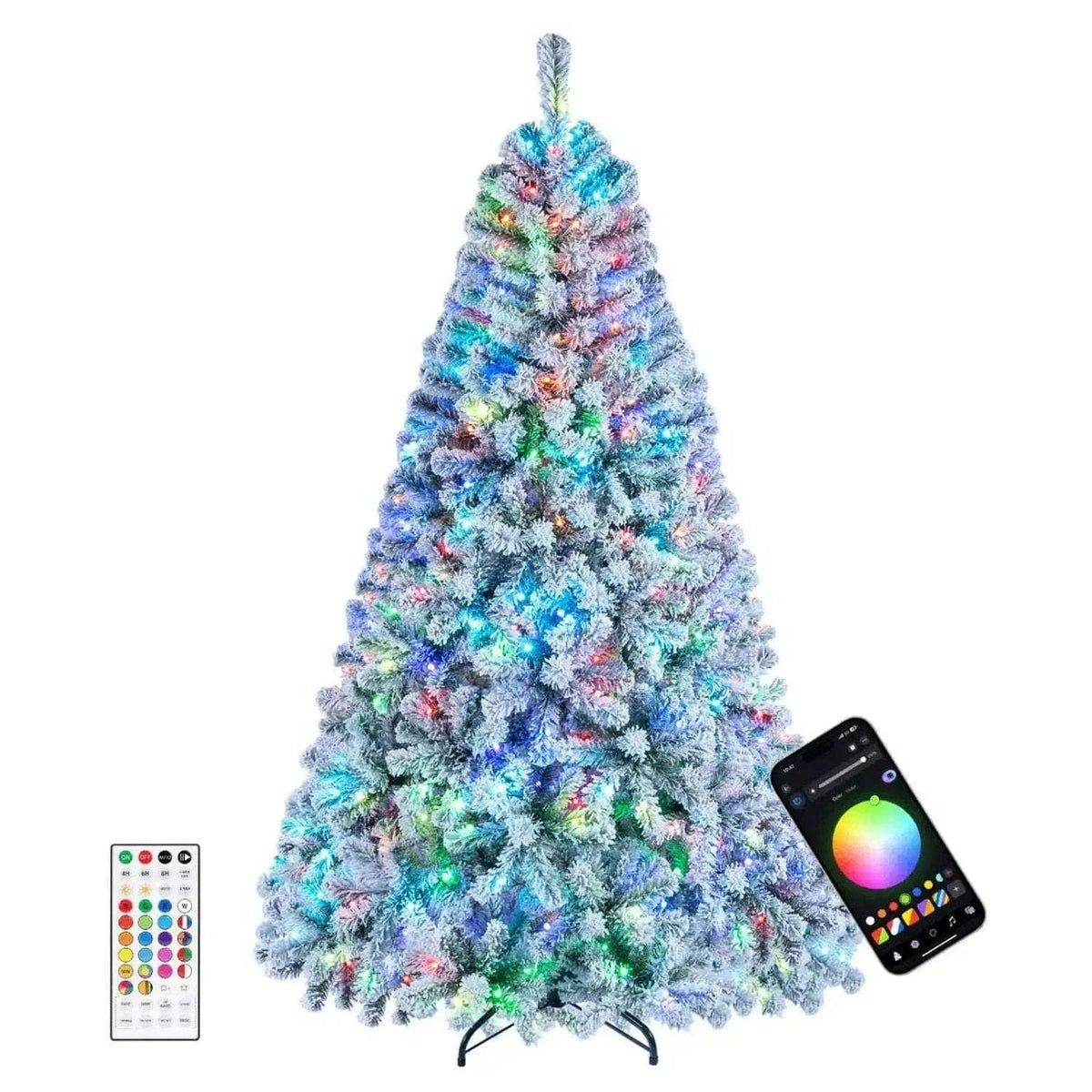 6 FT Smart Pencil Christmas Tree with RGB Lights & Music Sync Cartsfy Inc.