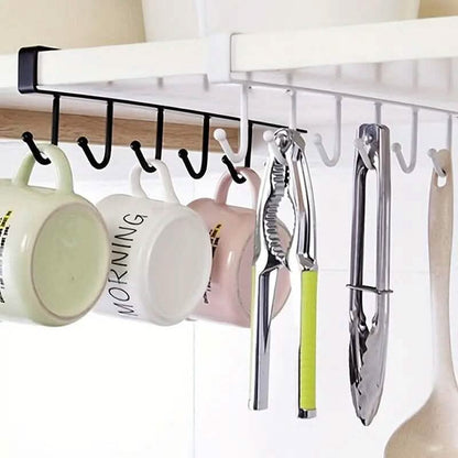 6 Hooks Kitchen Shelf Storage Rack - Cartsfy Inc.