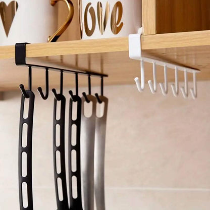 6 Hooks Kitchen Shelf Storage Rack - Cartsfy Inc.
