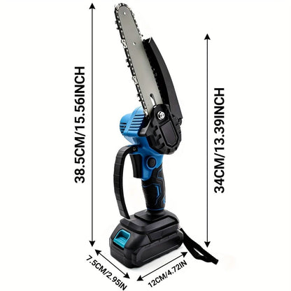 6 - inch Cordless Mini Chainsaw – Handheld Electric, Lightweight, Battery - Powered - Cartsfy Inc.