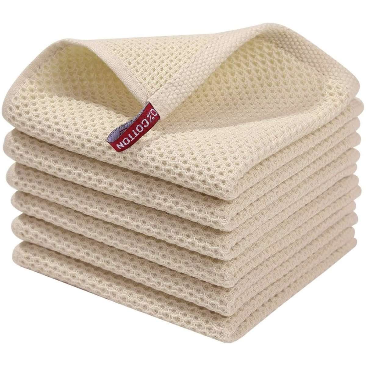 6-Pack: Cotton Waffle Woven Kitchen Towel Cartsfy Inc.