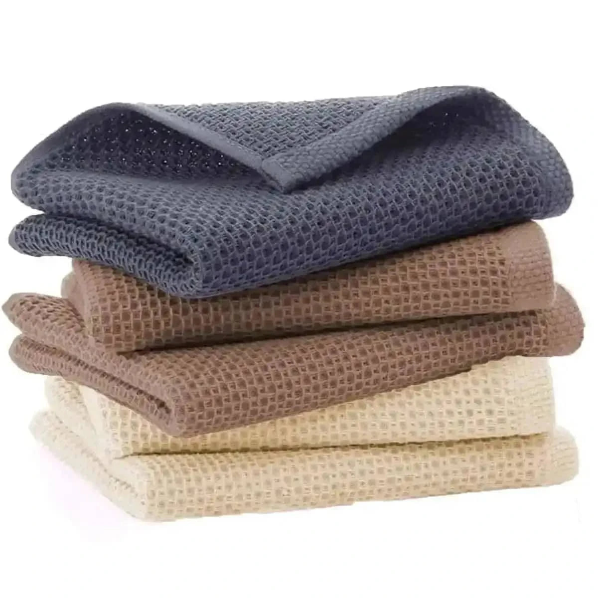 6-Pack of Cotton Waffle Woven Kitchen Towels in assorted colors