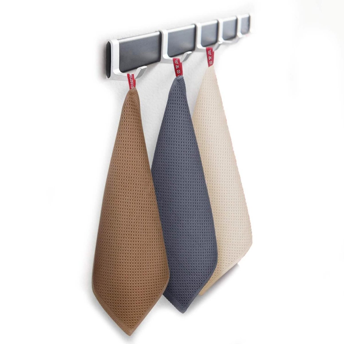 6 - Pack: Cotton Waffle Woven Kitchen Towel - Cartsfy Inc.