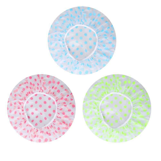 6-Pack: Reusable Shower Caps Elastic Band Bath Hair Hat Cartsfy Inc.
