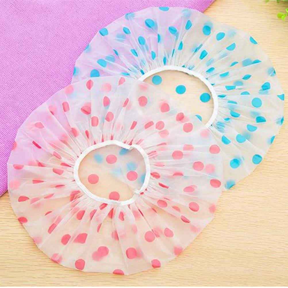 6-Pack: Reusable Shower Caps Elastic Band Bath Hair Hat Cartsfy Inc.