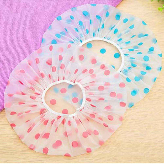 6-Pack: Reusable Shower Caps Elastic Band Bath Hair Hat Cartsfy Inc.