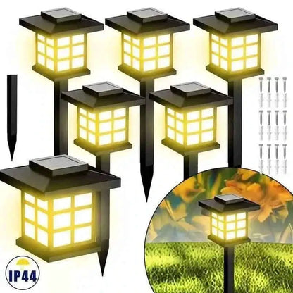 6-Pack: Solar Outdoor Path Lights Warm Light LED, 600mA, Waterproof Cartsfy Inc.