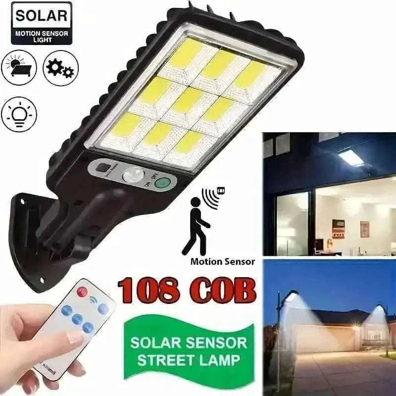 6-Pack: Solar Powered Motion Sensor Outdoor Garden Light with 108 COB LED Lights Cartsfy Inc.