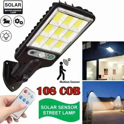 6-Pack: Solar Powered Motion Sensor Outdoor Garden Light with 108 COB LED Lights Cartsfy Inc.