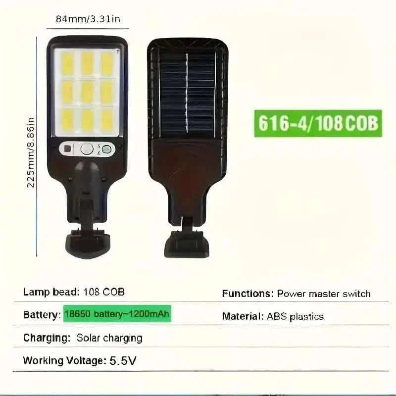 6-Pack: Solar Powered Motion Sensor Outdoor Garden Light with 108 COB LED Lights Cartsfy Inc.