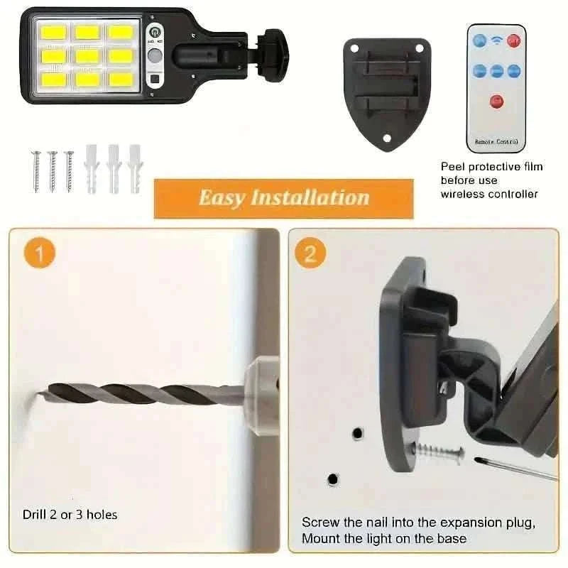 6-Pack: Solar Powered Motion Sensor Outdoor Garden Light with 108 COB LED Lights Cartsfy Inc.
