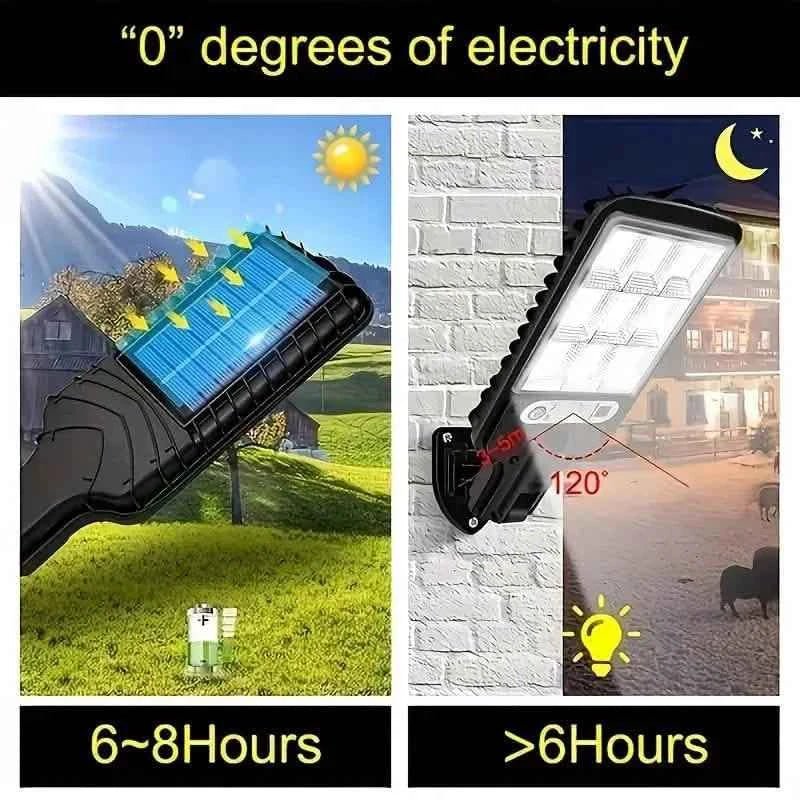 6 - Pack: Solar Powered Motion Sensor Outdoor Garden Light with 108 COB LED Lights - Cartsfy Inc.