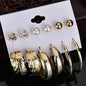 6-Pair: Women's Simple Fashion Modern Trendy Earrings Cartsfy Inc.