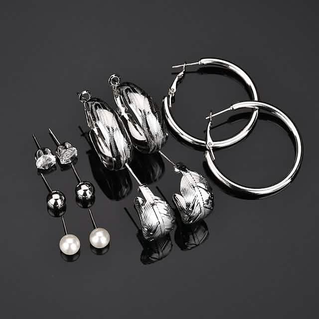 6-Pair: Women's Simple Fashion Modern Trendy Earrings Cartsfy Inc.