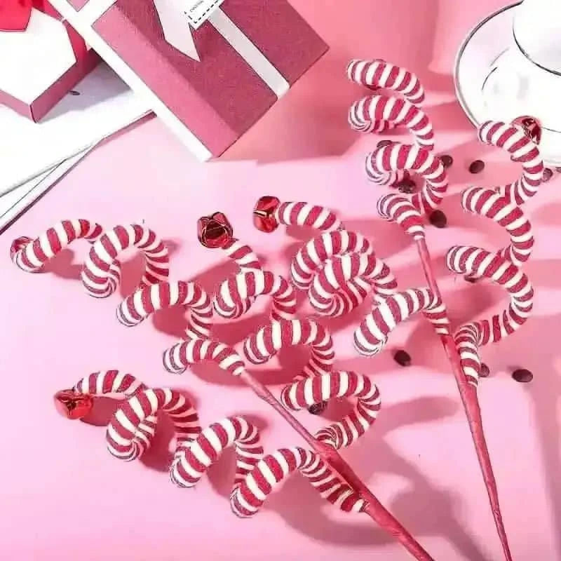 6-Pieces: Red White Candy Christmas Tree Decorations Cartsfy Inc.