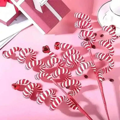 6-Pieces: Red White Candy Christmas Tree Decorations Cartsfy Inc.