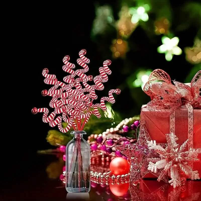 6-Pieces: Red White Candy Christmas Tree Decorations Cartsfy Inc.