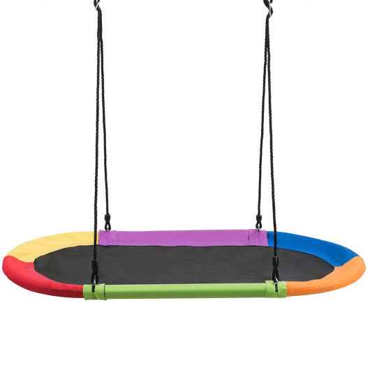 60 Inch Saucer Surf Outdoor Adjustable Swing Set-Colorful Cartsfy Inc.