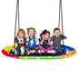60 Inches Saucer Swing with LED Lights for Kids and Adults-Multicolor Cartsfy Inc.
