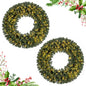 60 Inch Pre-Lit Artificial Christmas Wreath 200 LED Warm White Lights