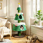61.5" Christmas Tree Cat Tower with 2 Condos & Scratching Posts Cartsfy Inc.