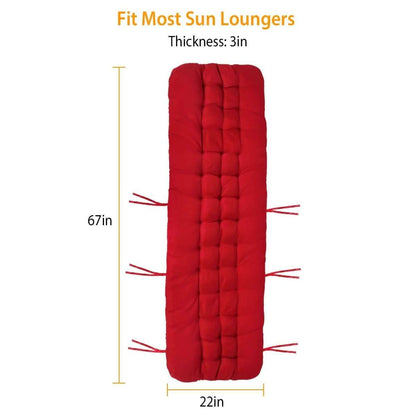 67 x 22 in Chaise Lounger Cushion for Recliner, Rocking Chair & Sofa Cartsfy Inc.