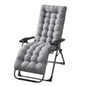 Rocking recliner chair cushion with light gray button-tufted padding