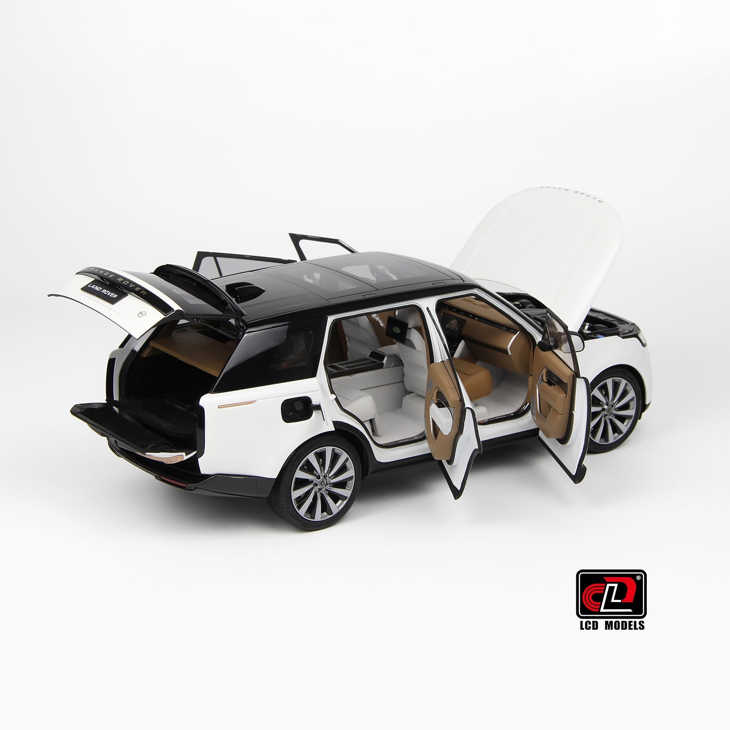 LCD 2022 Land Rover Range Rover SV Serenity White w/ Black Roof 1:18
