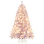 6/7.5 FT Pre-Lit Tinsel Christmas Tree Artificial Xmas Tree