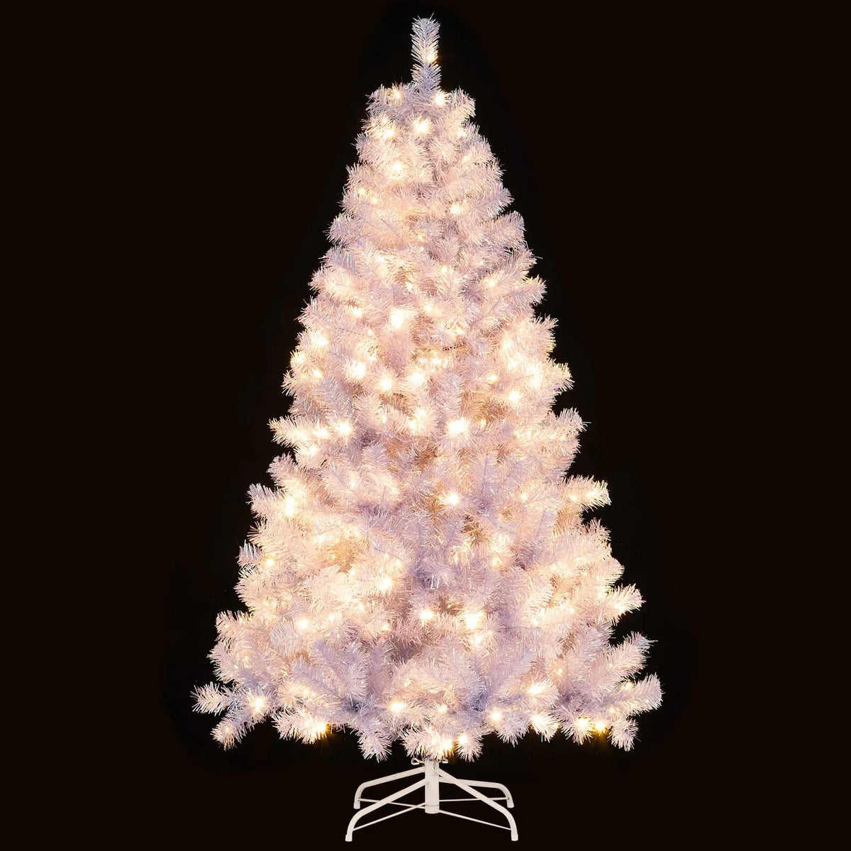6/7.5 FT Pre-Lit Tinsel Christmas Tree Artificial Xmas Tree