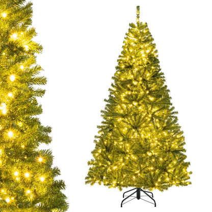 6/7/8 FT Pre-Lit Artificial Christmas Tree with Remote Control and LED Lights