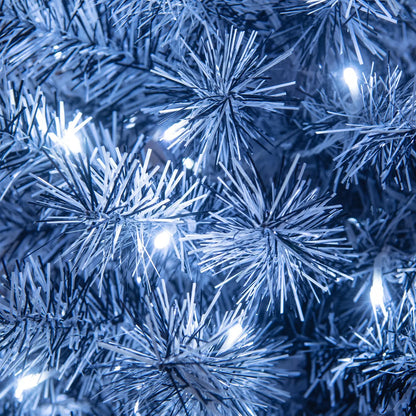6 FT Pre-Lit Artificial Christmas Tree with 250 Cool-White LED Lights Black and White
