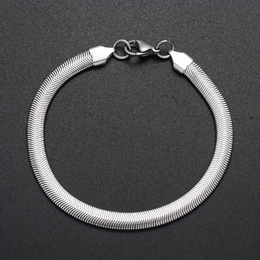 6mm Stainless Steel Snake Chain Bracelet – Unisex - Cartsfy Inc.