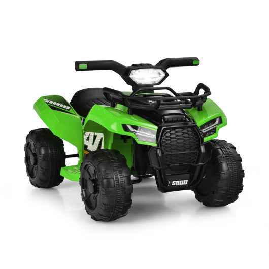 6V Kids ATV Quad Electric Ride On Car with LED Light and MP3-Green Cartsfy Inc.