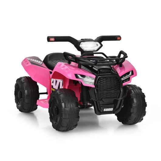 6V Kids ATV Quad Electric Ride On Car with LED Light and MP3-Pink Cartsfy Inc.