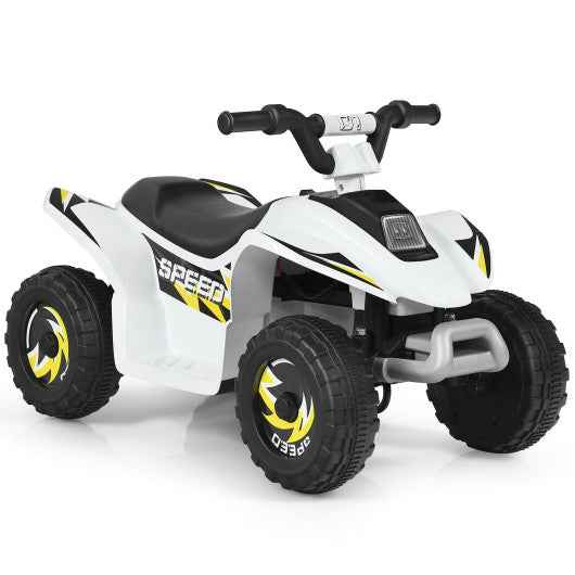 6V Kids Electric ATV 4 Wheels Ride-On Toy-White Cartsfy Inc.